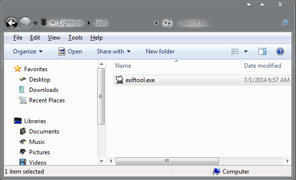 exiftool install